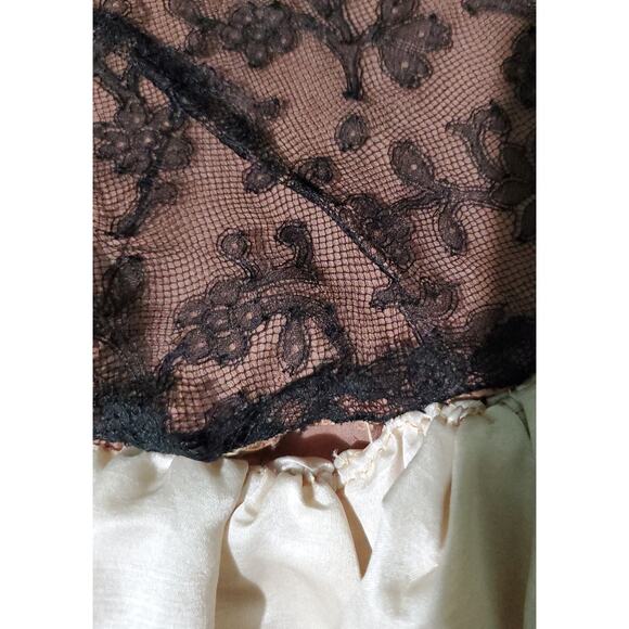 Vintage Hand Made Womens Lace Puff Skirt Evrning Gown Size Medium Feminine Boho - Picture 6 of 11